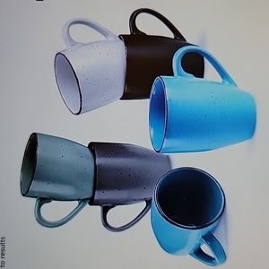 VANCASSO MODA Set of 6 12 oz ceramic coffee Latte cups mugs assorted colors New